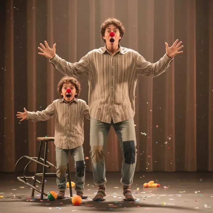 clown en escena - niños y adolescentes